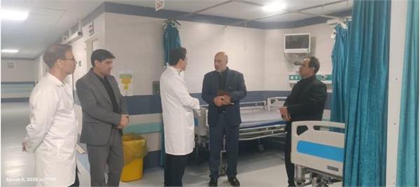بازدید مدیر بازرسی دانشگاه علوم پزشکی و نماینده بازرسی استان از مرکز آموزشی درمانی امام خمینی(ره) کرمانشاه