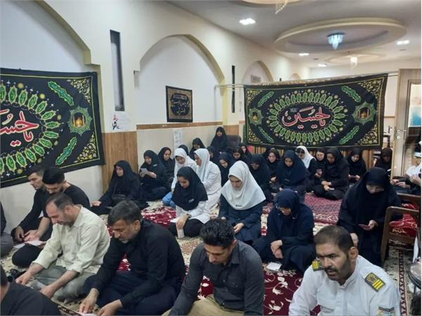 شمیم دل انگیز  و طنین ملکوتی زیارت عاشورا و مرثیه سرایی در آستانه تاسوعا و عاشورای حسینی در بیمارستان امام خمینی(ره) کرمانشاه