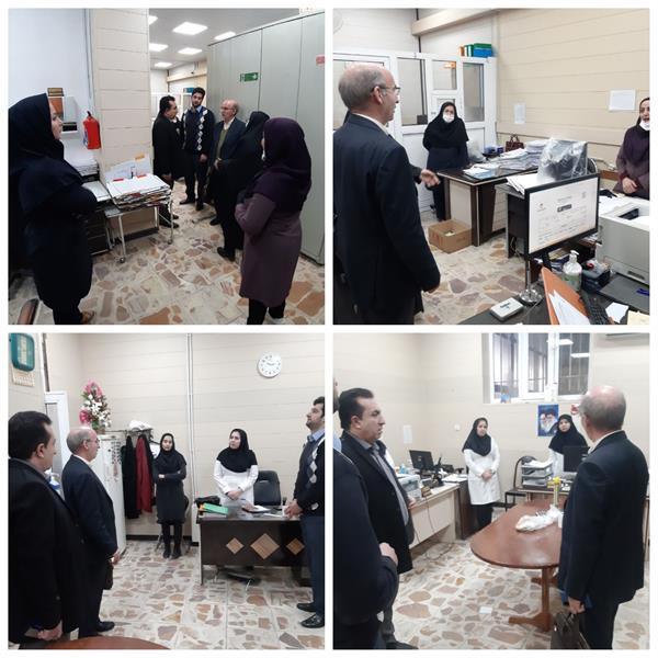بازدید رئیس بیمارستان امام خمینی(ره) از واحدهای اداری مرکز